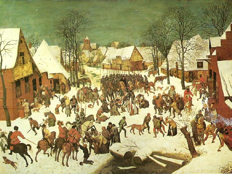 Pieter Bruegel barnamorden i betlehem. Spain oil painting art